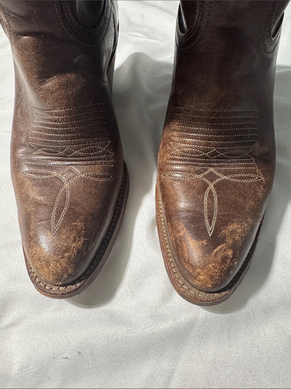 Justin Cowboy Boots Women’s 6B Brown Leather Western Embroidered Rodeo Boho - Picture 8 of 12